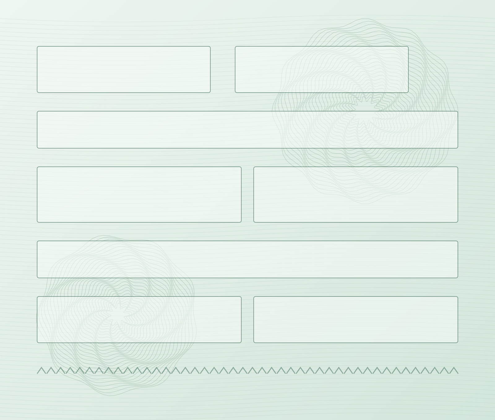 An open visa page with ruled fields and a green security pattern